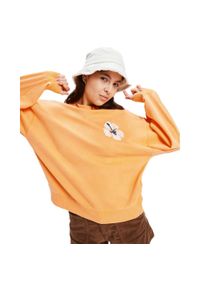 Roxy - Bluza z okrągłym dekoltem dla Kobiety LINEUP Pomarańczowy. Kolor: pomarańczowy, wielokolorowy, żółty. Materiał: materiał, poliester, bawełna