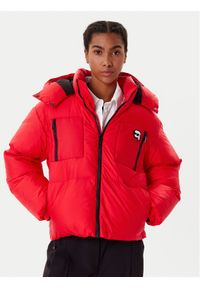 Karl Lagerfeld - KARL LAGERFELD Kurtka zimowa A3W15020 Czerwony Regular Fit. Typ kołnierza: dekolt w karo. Kolor: czerwony. Materiał: syntetyk. Sezon: zima