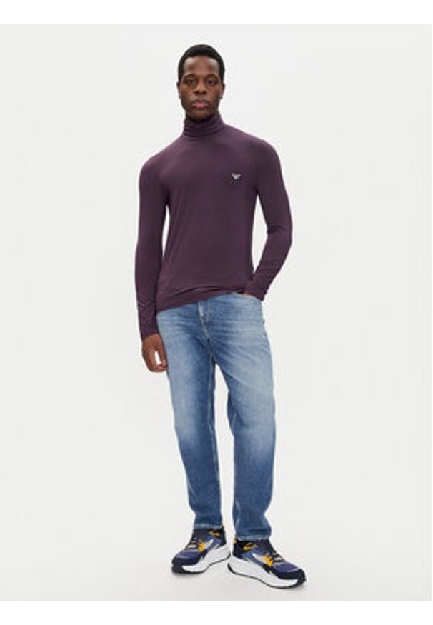Emporio Armani Underwear Golf 112066 4F511 05093 Fioletowy Slim Fit. Typ kołnierza: golf. Kolor: fioletowy