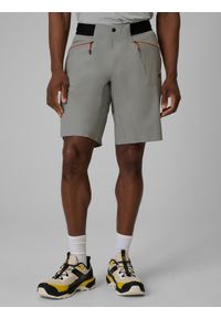 4f - 4F Spodenki trekkingowe szybkoschnące męskie - szare XL. Kolor: szary. Materiał: materiał, włókno, tkanina. Długość: długie. Sport: turystyka piesza #2