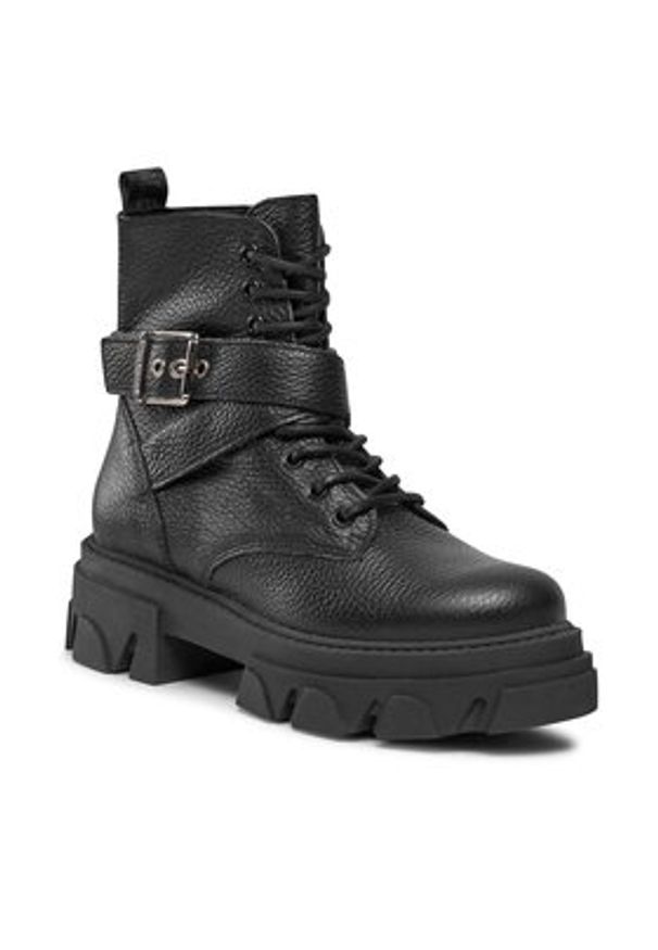 Steve Madden Trapery Mae SM19000034 SM19000034-017 Czarny. Kolor: czarny. Materiał: skóra