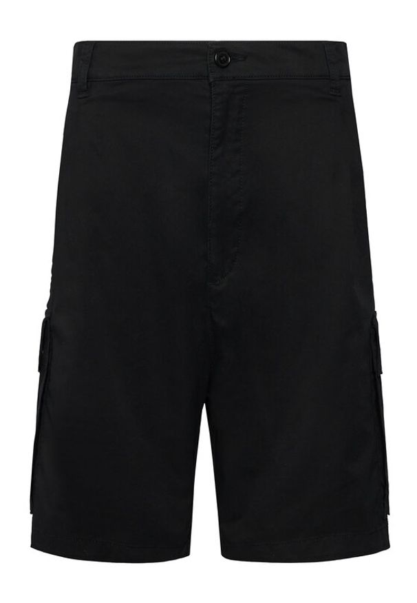 Hugo - HUGO Szorty materiałowe Craysen 50556891 Czarny Straight Fit. Kolor: czarny. Materiał: bawełna