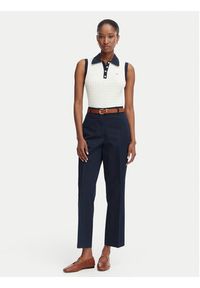 TOMMY HILFIGER - Tommy Hilfiger Sweter Fine Gg Cable WW0WW50102 Kremowy Regular Fit. Kolor: kremowy. Materiał: bawełna #4