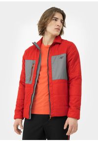 4f - 4F Kurtka trekkingowa puchowa z wypełnieniem z recyklingu PrimaLoft® Black Eco męska L. Typ kołnierza: bez kaptura, kołnierzyk stójkowy. Kolor: czerwony. Materiał: puch. Technologia: Primaloft