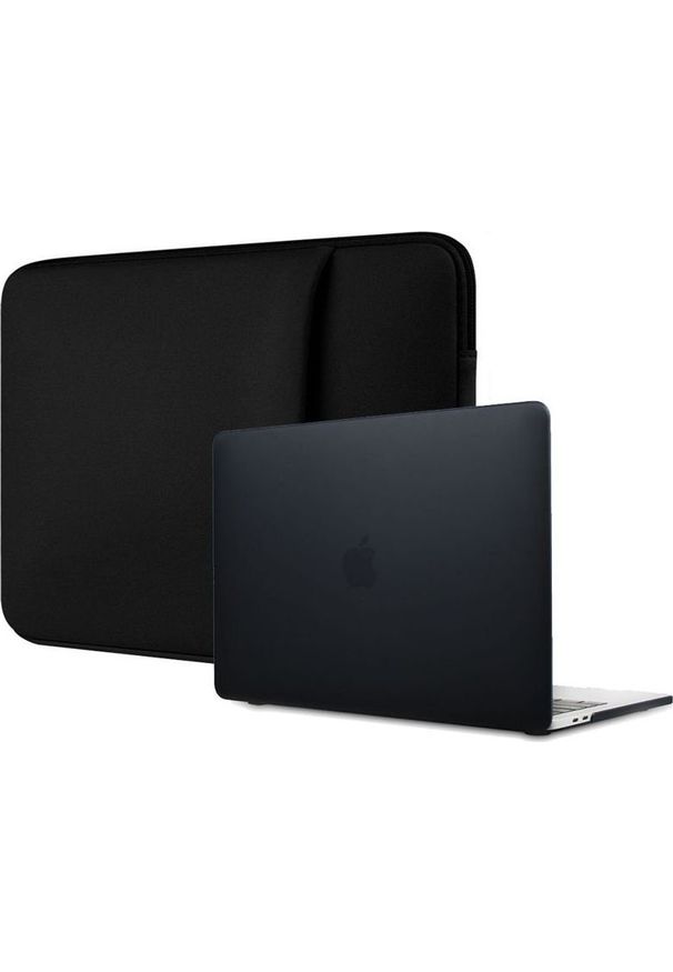 Etui 4kom.pl Etui Futerał Neopren + Hard Case MacBooka Air 13 Czarny. Kolor: czarny. Materiał: neopren