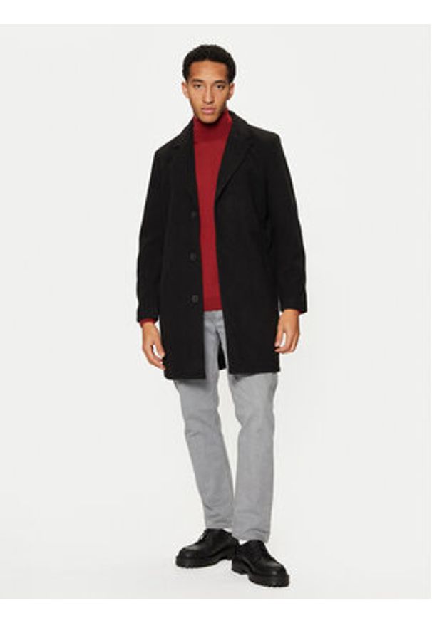 Brave Soul Płaszcz przejściowy MJK-AUGUSTINEBLK Czarny Regular Fit. Kolor: czarny. Materiał: syntetyk