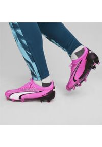 Puma - Buty piłkarskie dla dorosłych PUMA Ultra Ultimate FG/AG. Kolor: czarny, biały, różowy, wielokolorowy. Materiał: skóra, materiał, syntetyk. Sport: piłka nożna #2