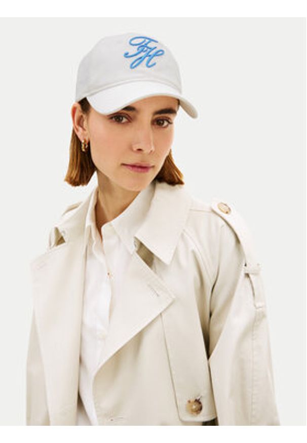 TOMMY HILFIGER - Tommy Hilfiger Czapka z daszkiem Logo Embroidery Baseball Cap AW0AW18338 Biały. Kolor: biały. Materiał: bawełna