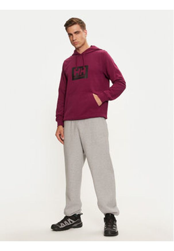 Helly Hansen Bluza HH Box 53289 Fioletowy Regular Fit. Kolor: fioletowy. Materiał: bawełna
