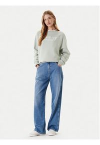 Tommy Jeans Bluza Script DW0DW21196 Zielony Regular Fit. Kolor: zielony. Materiał: bawełna