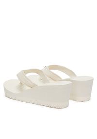TOMMY HILFIGER - Tommy Hilfiger Japonki Th Stripes Wedge Beach Sandal FW0FW08521 Biały. Kolor: biały. Materiał: materiał #3