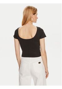 Brave Soul T-Shirt LTS-627PIXIE Czarny Straight Fit. Kolor: czarny. Materiał: bawełna #5