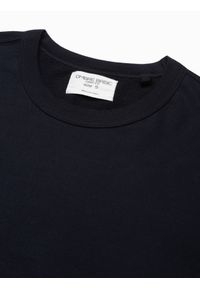 Ombre Clothing - Bluza męska bez kaptura bawełniana - czarna V2 B1146 - XXL. Okazja: na co dzień. Typ kołnierza: bez kaptura. Kolor: czarny. Materiał: bawełna. Styl: casual, klasyczny #6