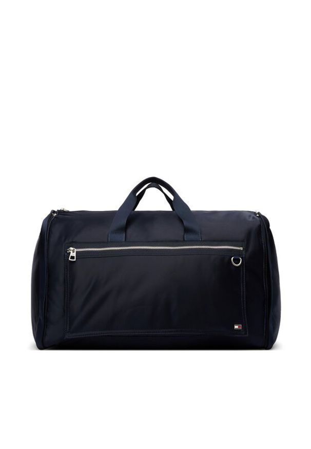 TOMMY HILFIGER - Tommy Hilfiger Torba podróżna Th Garment AM0AM14109 Granatowy. Kolor: niebieski. Materiał: materiał