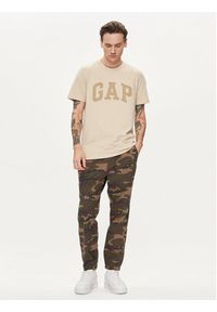 GAP - Gap T-Shirt 856659-08 Beżowy Regular Fit. Kolor: beżowy. Materiał: bawełna #4