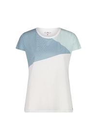 Damska koszulka w paski CMP. Kolor: wielokolorowy, biały, czarny. Wzór: paski #1