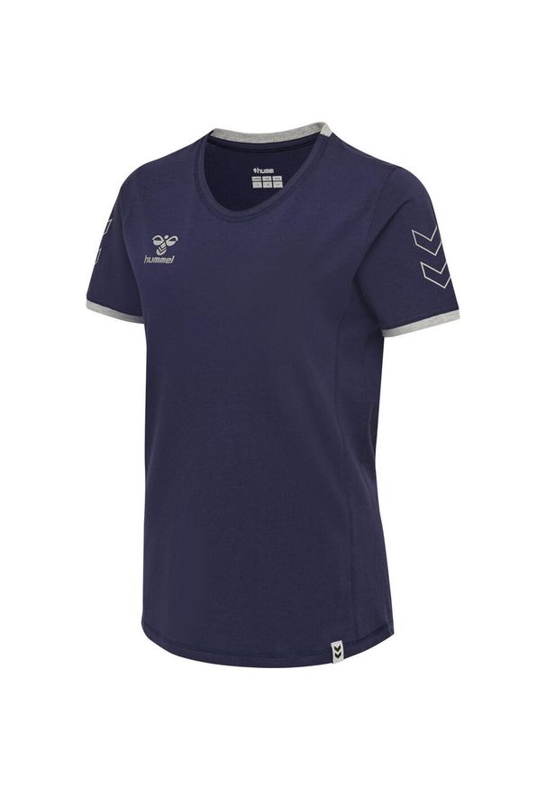Hummel - Koszulka bawełniana hummel CIMA T-SHIRT damska. Kolor: niebieski. Materiał: bawełna