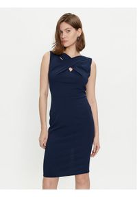 Rinascimento Sukienka koktajlowa CFC0118081003 Granatowy Slim Fit. Kolor: niebieski. Materiał: syntetyk. Styl: wizytowy #1