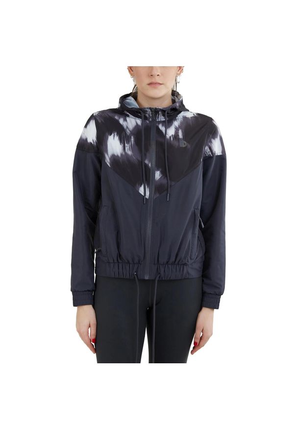 FUNDANGO - Damska wiatrówka Fundango Breeze Windbreaker. Kolor: biały, czarny, wielokolorowy. Materiał: softshell. Sport: turystyka piesza