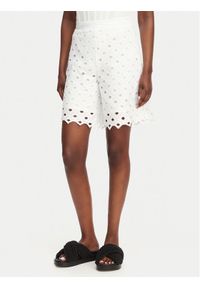 Max Mara Beachwear Szorty materiałowe Bchuguale 2616781039 Biały Regular Fit. Kolor: biały. Materiał: syntetyk #1