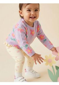 Sinsay - Bawełniany sweter w kwiaty - niebieski. Kolor: niebieski. Materiał: bawełna. Wzór: kwiaty #1