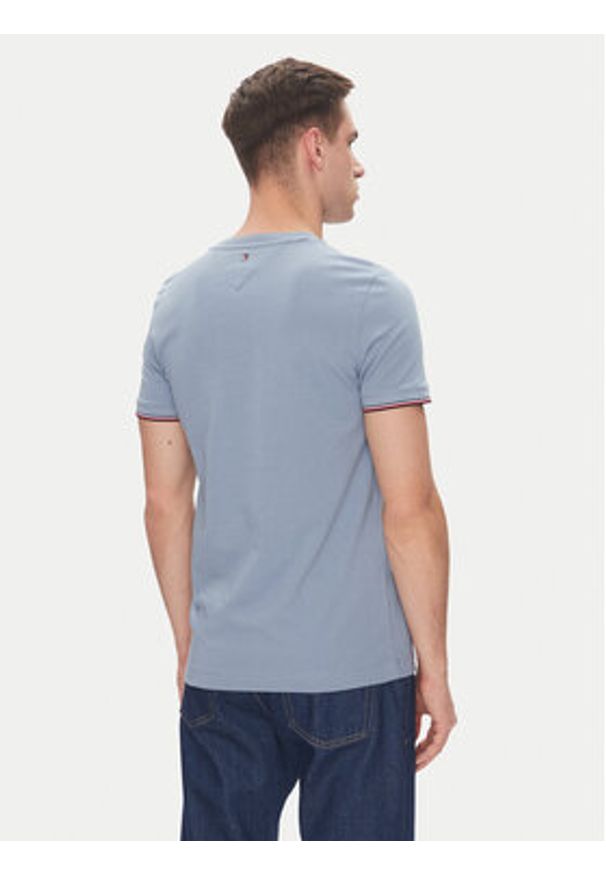TOMMY HILFIGER - Tommy Hilfiger T-Shirt Logo MW0MW32584 Błękitny Regular Fit. Kolor: niebieski. Materiał: bawełna
