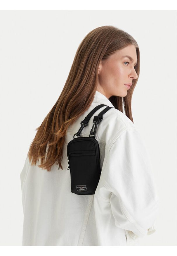 Guess Jeans Saszetka M6RZ01 WK512 Czarny. Kolor: czarny. Materiał: materiał