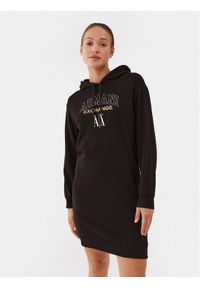 Armani Exchange Sukienka codzienna 6RYA78 YJEBZ 1200 Czarny Regular Fit. Okazja: na co dzień. Kolor: czarny. Materiał: bawełna, syntetyk. Typ sukienki: proste. Styl: casual