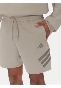 Adidas - adidas Szorty sportowe Future Icons 3-Stripes JD4882 Beżowy Regular Fit. Kolor: beżowy. Materiał: bawełna. Styl: sportowy #3