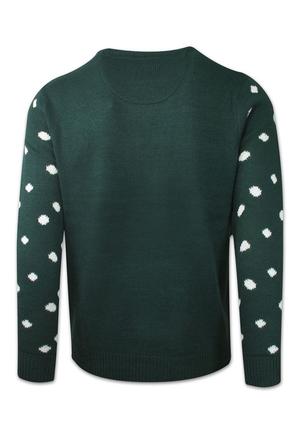 Sweter Świąteczny, Zielony, z Pomponem, Śmieszny na Prezent, Męski -Brave Soul. Kolor: zielony. Materiał: akryl. Styl: wizytowy