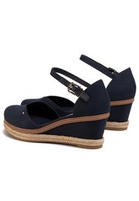 TOMMY HILFIGER - Tommy Hilfiger Espadryle Basic Closed Toe Mid Wedge FW0FW04787 Granatowy. Kolor: niebieski. Materiał: materiał #7