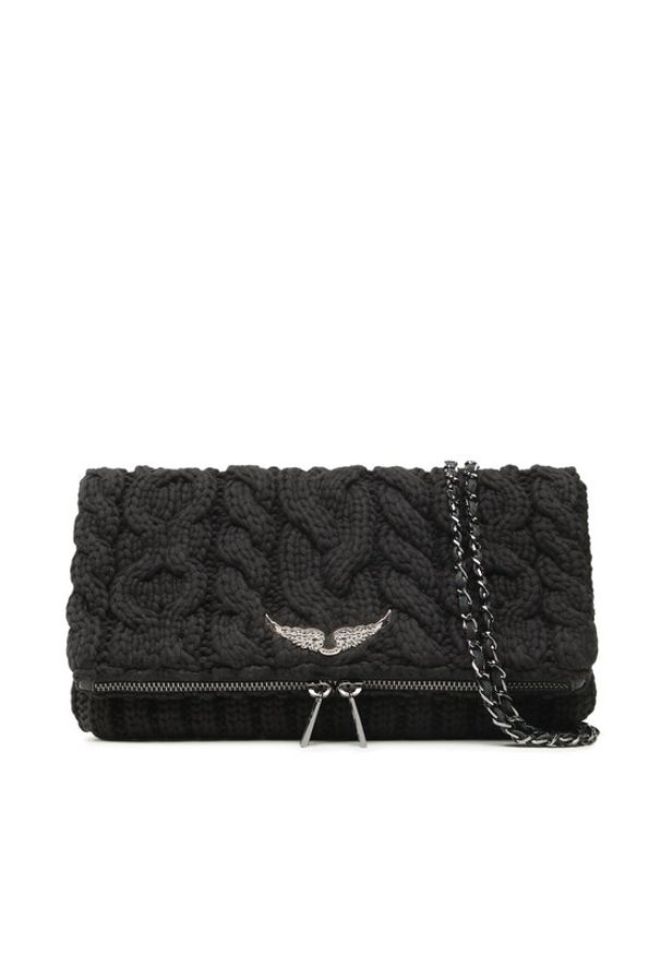 Zadig&Voltaire Torebka Rock Knitted LWBA00151 Czarny. Kolor: czarny. Styl: rockowy