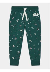 GAP - Gap Spodnie dresowe 789418-00 Zielony Regular Fit. Kolor: zielony. Materiał: bawełna