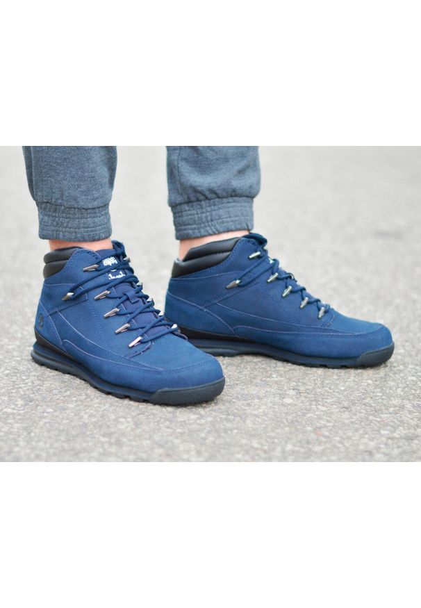 Buty lifestyle męskie Timberland Euro Rock Mid Hiker A2AGH. Kolor: niebieski