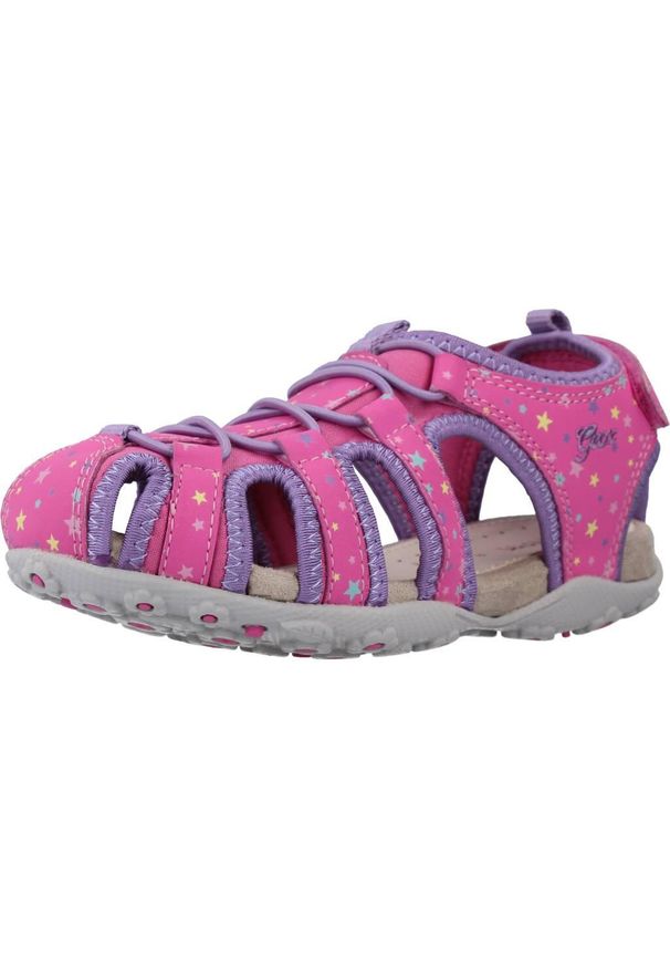 Geox - Sandały GEOX JR SANDAL ROXANNE A Rose. Kolor: różowy. Materiał: tkanina, skóra. Sezon: lato