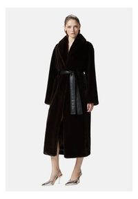 Pinko - PINKO Futro COMORE 103824 A1ZM M28 Brązowy Regular Fit. Kolor: brązowy. Materiał: futro #4