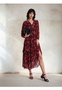 Sinsay - Szyfnowa sukienka maxi - wielobarwny. Długość: maxi #1