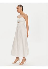 TwinSet - TWINSET Sukienka letnia 241TT2224 Biały Regular Fit. Kolor: biały. Materiał: bawełna. Sezon: lato