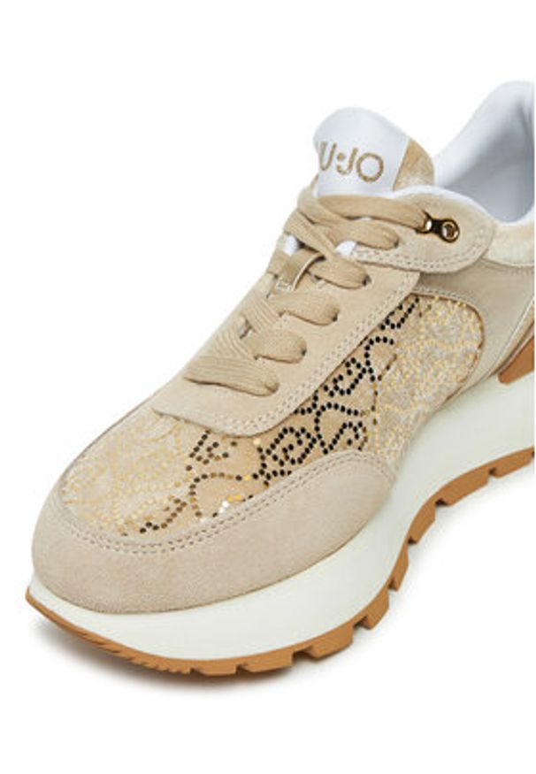 Liu Jo Sneakersy BF4051 TX009 Beżowy. Kolor: beżowy. Materiał: zamsz, skóra