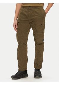 C.P. Company Spodnie materiałowe 18CMPA063A005904G Zielony Regular Fit. Kolor: zielony. Materiał: syntetyk