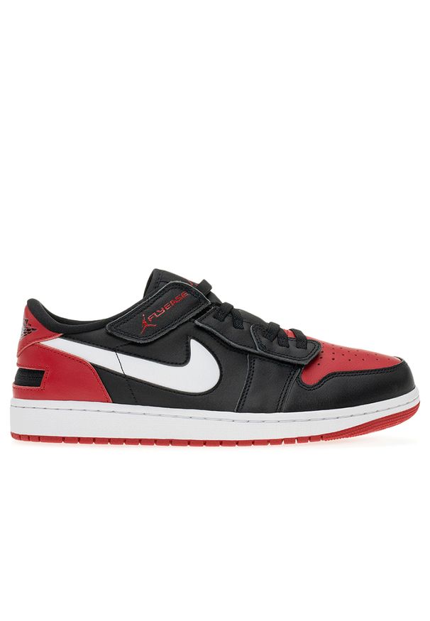 Buty Nike Air Jordan 1 Low Flyease DM1206-066 - czarno-czerwone. Kolor: czerwony, czarny, wielokolorowy. Materiał: skóra, guma, materiał. Szerokość cholewki: normalna