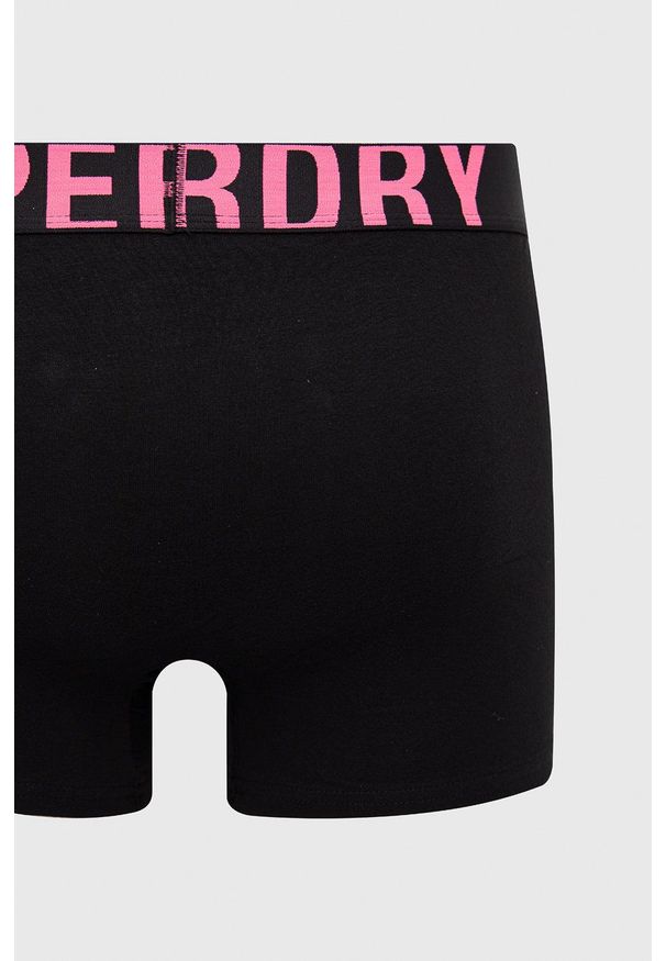 Superdry bokserki (2-pack) męskie kolor czarny. Kolor: czarny