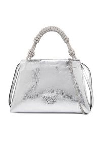 Pinko - PINKO Torebka Mini Clutch+Manico SP Al 25-26 PLTT 105908 A2WD Srebrny. Kolor: srebrny. Materiał: skórzane #3