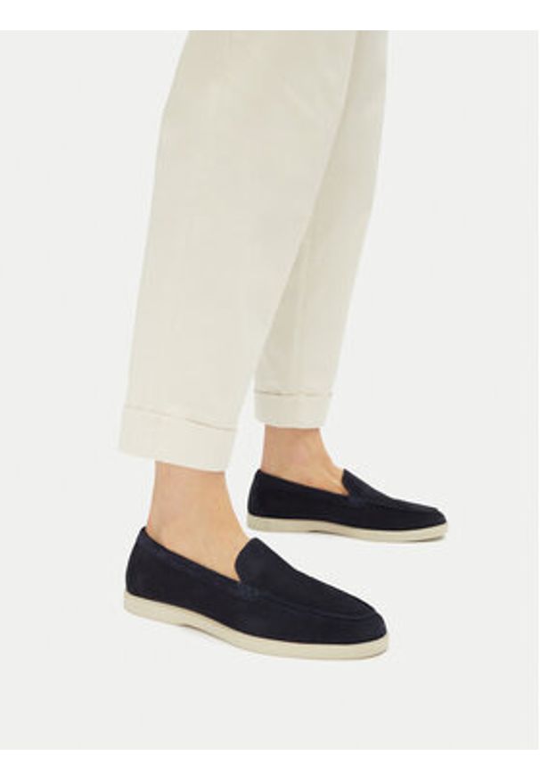 Gino Rossi Mokasyny MASSI-01 MI08 Granatowy. Kolor: niebieski. Materiał: zamsz, skóra