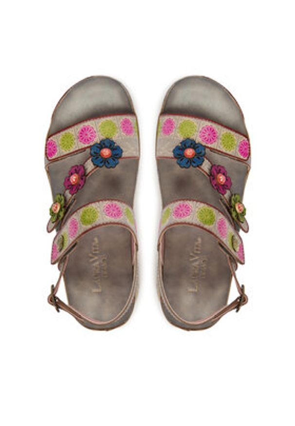 Laura Vita Sandały Dorry 18 Szary. Kolor: szary. Materiał: skóra