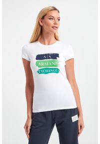 Armani Exchange - T-shirt ARMANI EXCHANGE. Długość rękawa: krótki rękaw. Długość: krótkie. Wzór: nadruk, kolorowy #3