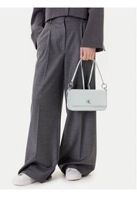 Calvin Klein Jeans Torebka Minimal Monogram Shoulder Pouch LV04K3161G Szary. Kolor: szary. Materiał: skórzane #4