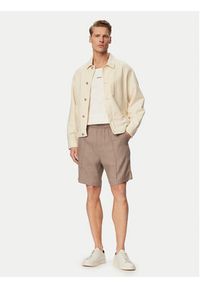 Hugo - HUGO Szorty materiałowe Cino 262FW 50562792 Brązowy jasny Straight Fit. Kolor: brązowy. Materiał: lyocell #5
