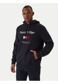 TOMMY HILFIGER - Tommy Hilfiger Bluza Embro Flag MW0MW42735 Granatowy Regular Fit. Kolor: niebieski. Materiał: bawełna, syntetyk #1
