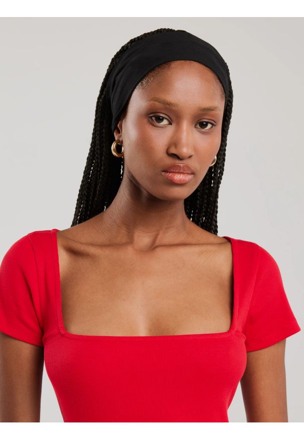 Big-Star - Sukienka damska mini w prążek czerwona Felice 603. Kolor: czerwony. Materiał: dzianina, bawełna. Wzór: prążki. Typ sukienki: sportowe, dopasowane. Styl: sportowy, elegancki. Długość: mini